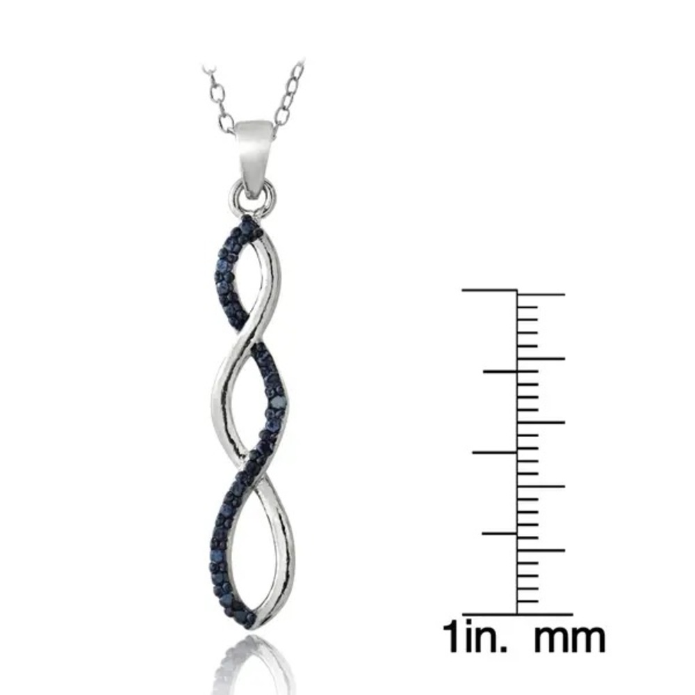 Blue Diamond Infinity Necklace